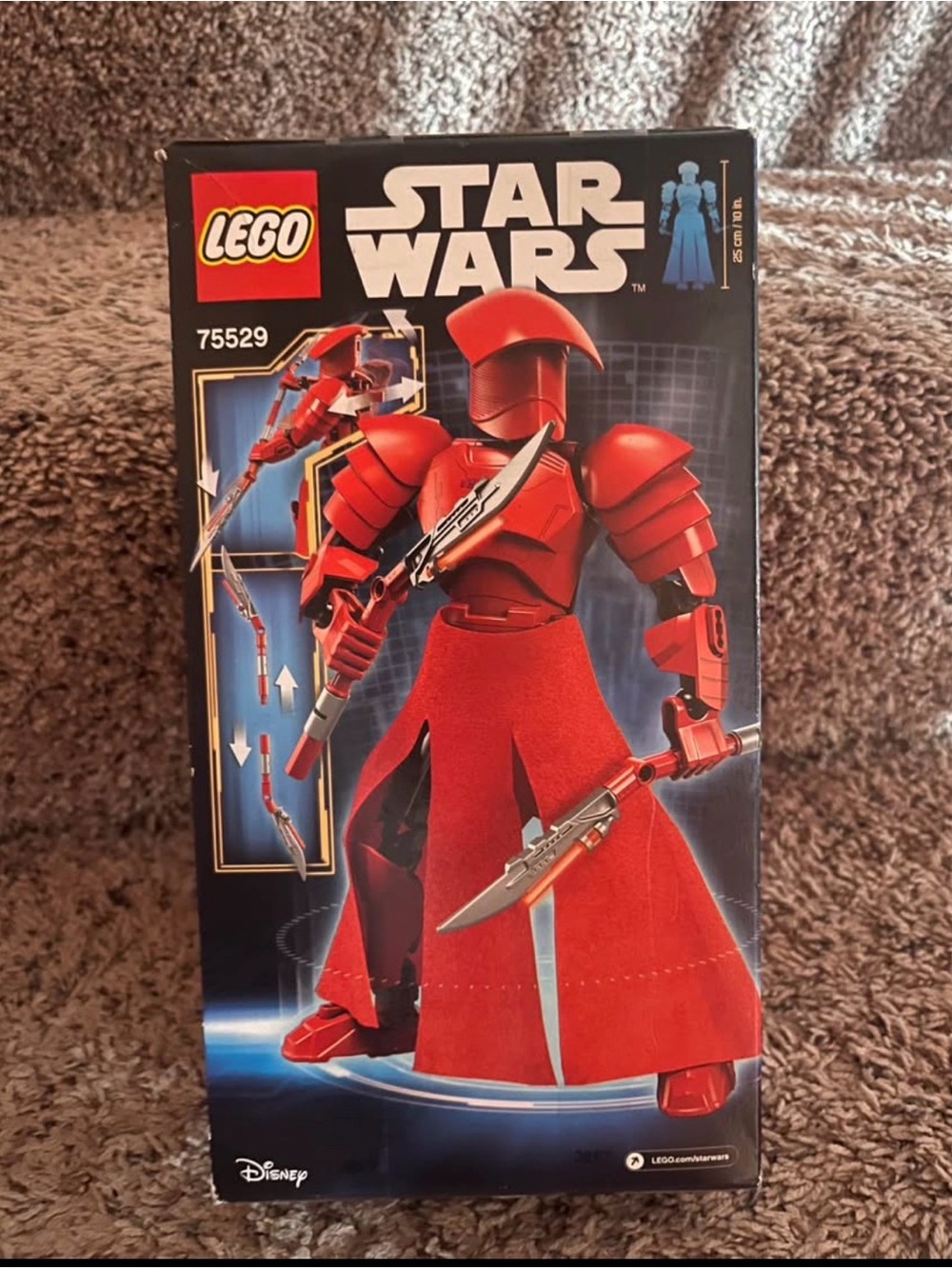 Lego Star Wars Red Elite Praetorian Guard Figure with Silver Weapons